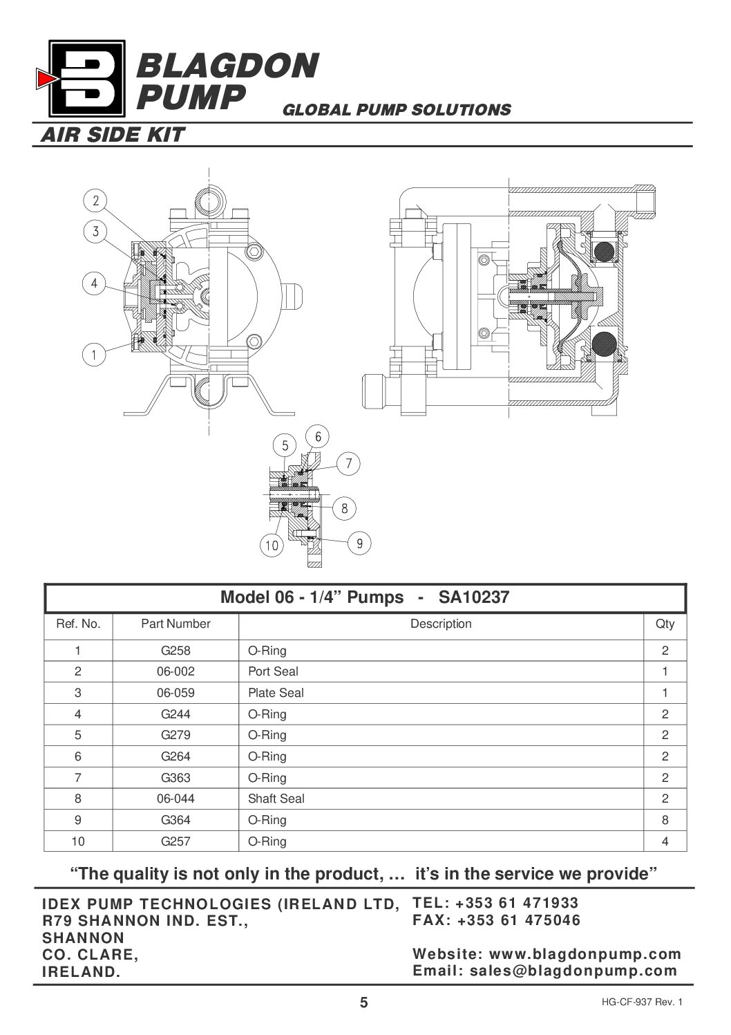 SA10237 Blagdon Air Side Kit