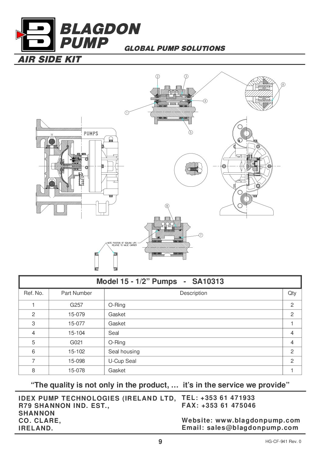 SA10313 Blagdon Air Side Kit