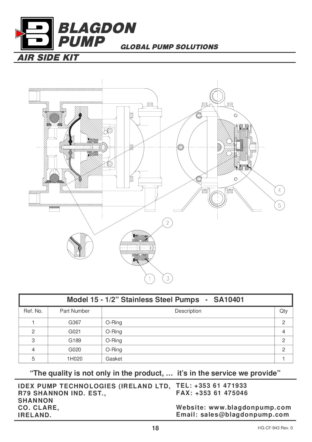 SA10401 Blagdon Air Side Kit